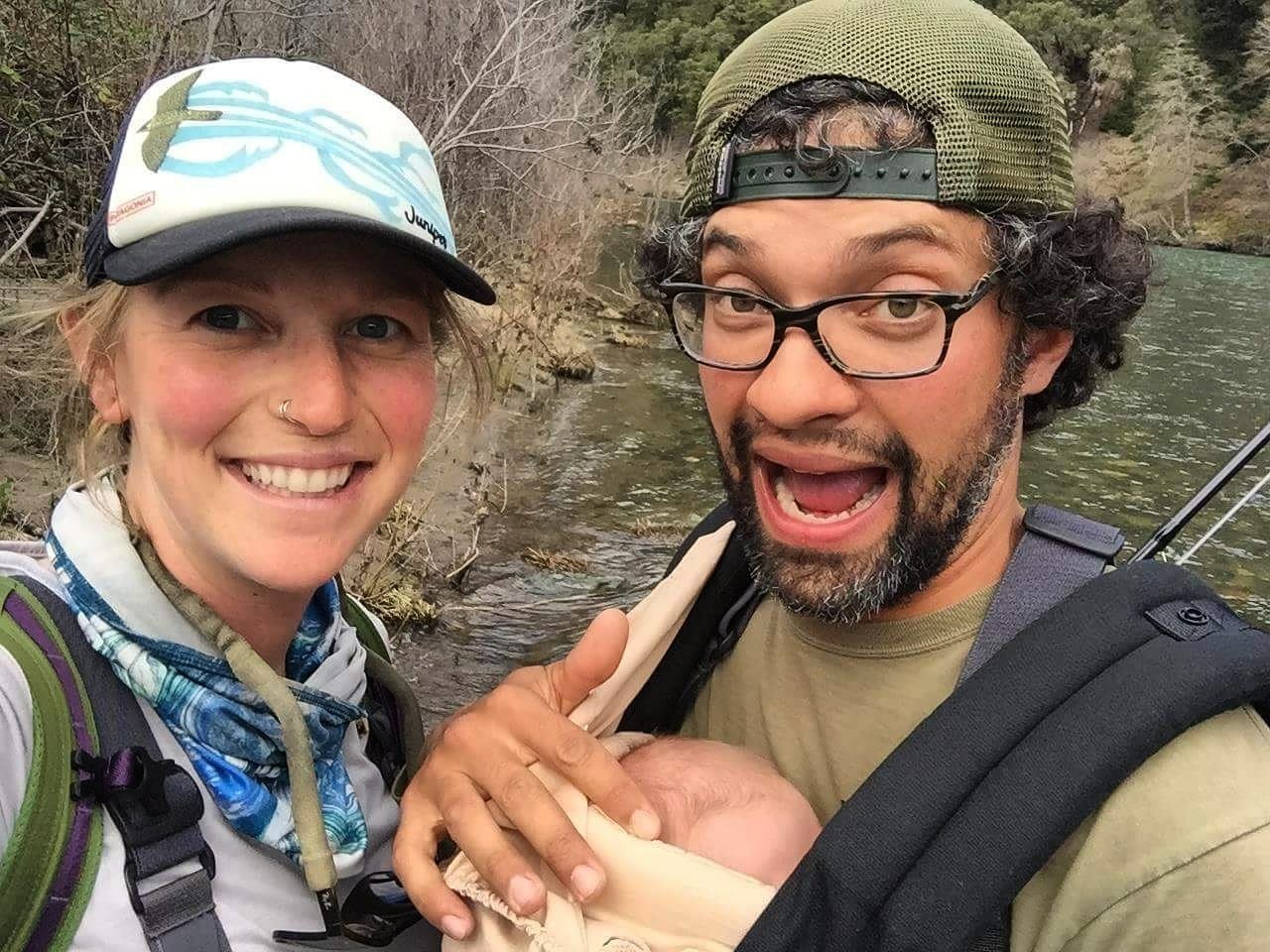 Being new parents doesn't stop these two from their passion to fish.